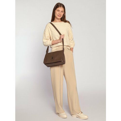 Сумка кросс-боди Gilda Tohetti 23.2-7807005, фактура зернистая, коричневый