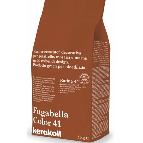 Kerakoll Fugabella Color 41 затирка для швов полимерцементная (50 оттенков) 3 кг. заполнитель карнизов ондувилла 0 95 м серый