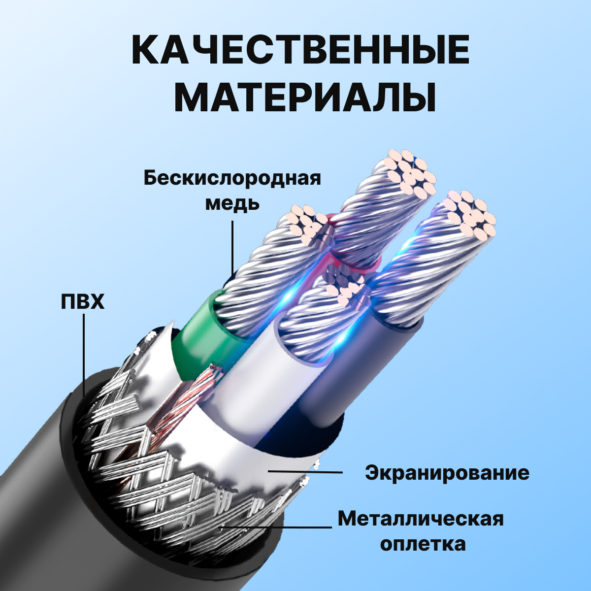 Кабель VENTION USB 2.0 AM/BM - 5 м. Черный