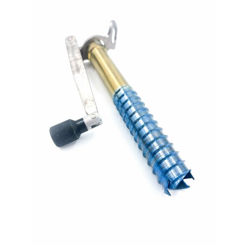 фото Титановый ледобур с ручкой вцспс 190 х 20 мм