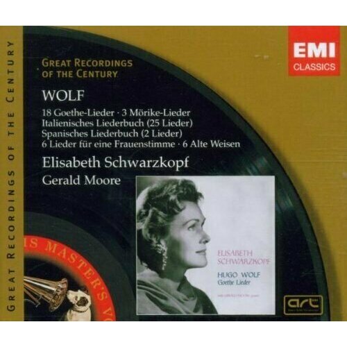 vocal recital lieder ludwig christa schubert f wolf h mahler g strauss r bernstein l AUDIO CD WOLF, H, LIEDER - Schwarzkopf, Elisabeth