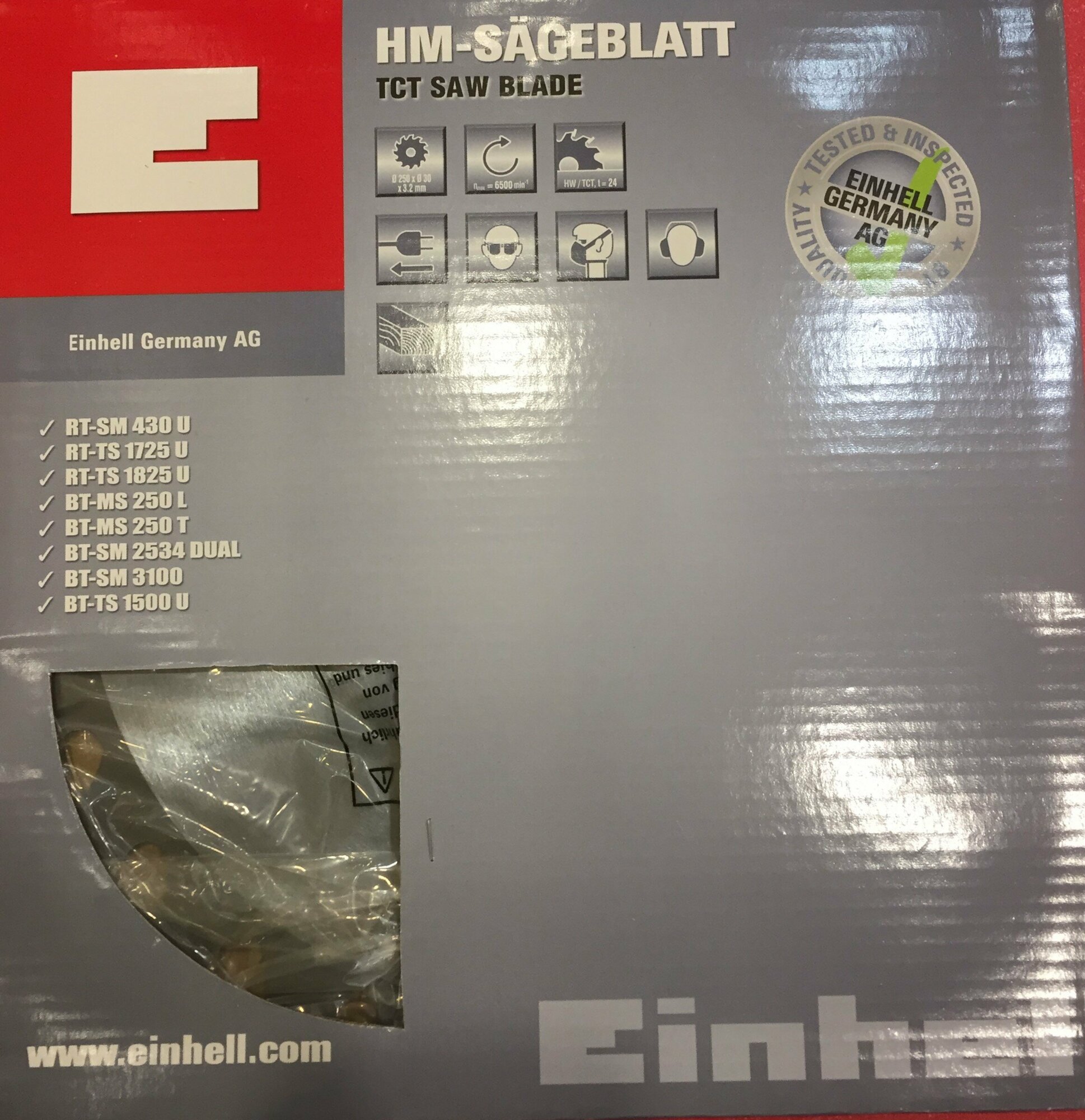 Диск Einhell по дереву 250x30мм 32мм 24 зуба