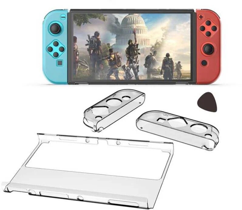 фото Оригинальный прозрачный чехол DOBE для Nintendo Switch OLED