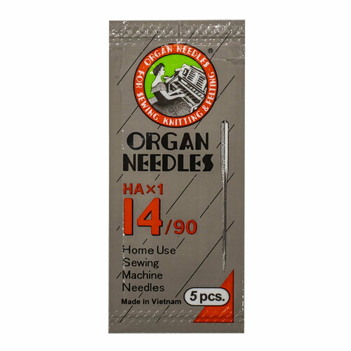 фото Иглы для швейных машин № 90 универсальные, organ, 5 шт в мягкой упаковке