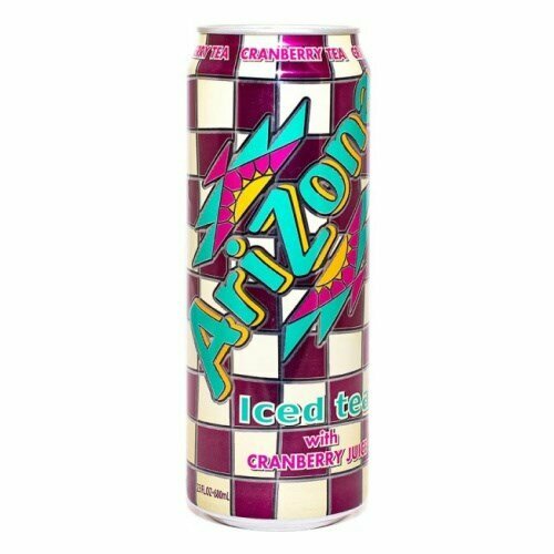 Arizona Iced tea with Сranberry juice Холодный чай с клюквенным соком 680 мл - фото №2