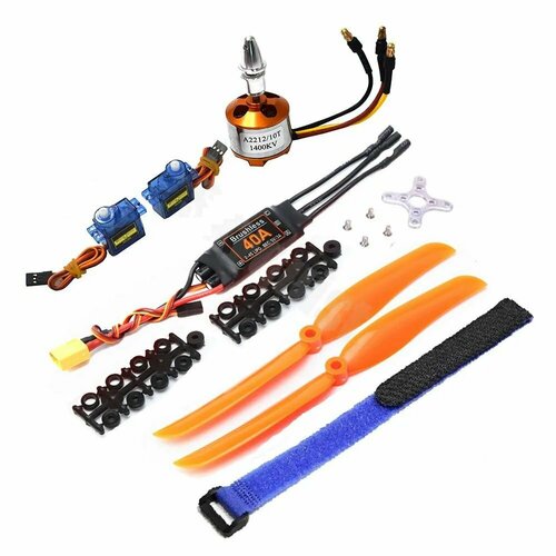 Бесколлекторный двигатель 1400KV 40A XT60 лопасти регулятор оборотов и сервоприводы в комплекте 3679₽