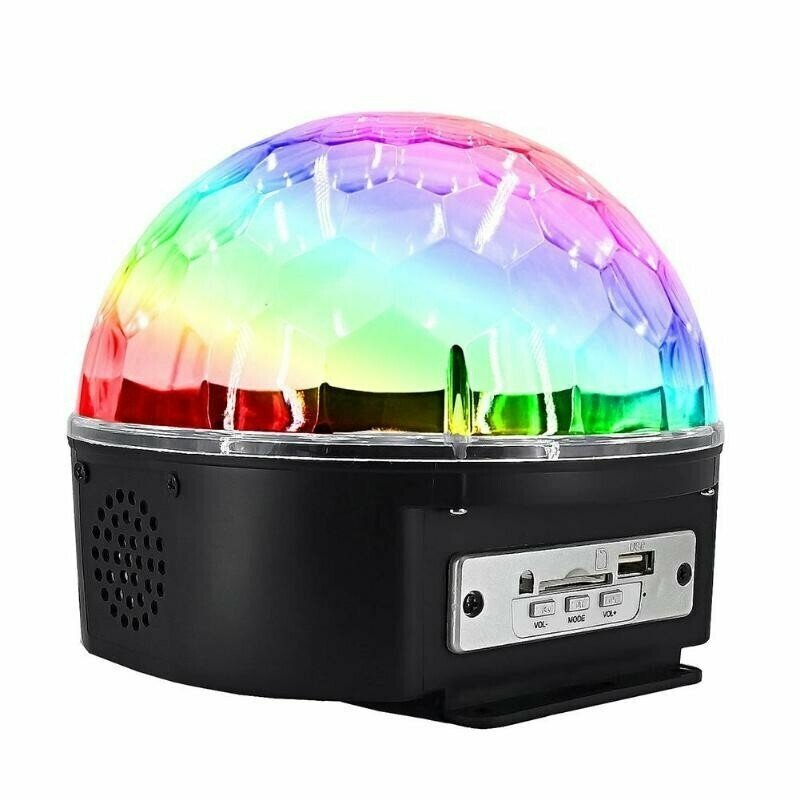 Светодиодный диско-шар Magic Ball Light, 9 светодиодов, пульт ДУ, черный