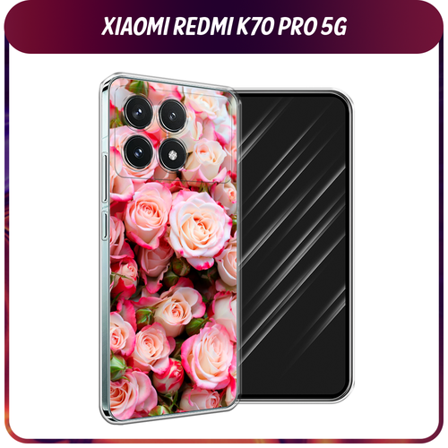 Силиконовый чехол на Xiaomi Redmi K70 Pro 5G/K70 5G / Сяоми Редми K70 Про 5G/K70 5G Много роз