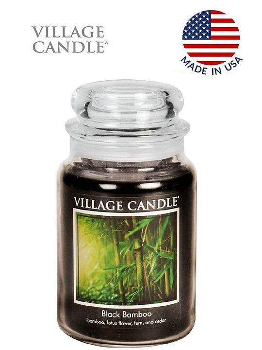 Ароматическая свеча Village Candle Черный бамбук, большая - фото №5
