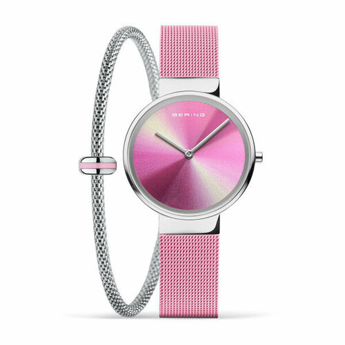 Наручные часы BERING, розовый часы наручные женские кварцевые со стальным браслетом с календарем
