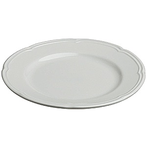 Тарелка мелкая «Увертюра»; материал: фарфор; диаметр=16 см; белый