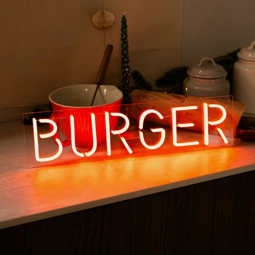 Изображение товара Неоновая вывеска Burger Бургер, 50х13 см