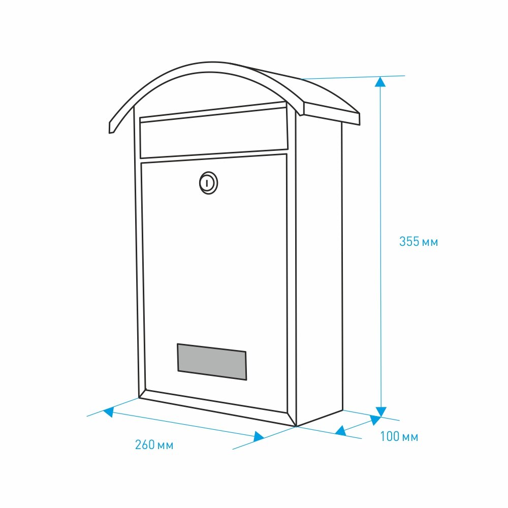 Почтовый ящик FIXBERG 355х260х100 мм серебро - фотография № 5
