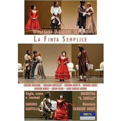 MOZART - La Finta Semplice / Chishiho Hirakawa, Leonardo Cortellazzi, Giovanna Beretta, Katarina Nicolic, Maurizio Minelli, Janson Valdis, Carlo Gabriele Nicolini, Fabrizio Dorsi. 1 DVD