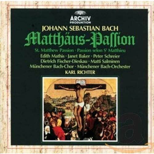 Audio CD BACH: St. Matthew Passion. Richter / Mathis (3 CD) bach haydn mendelssohn handel excerpts from st john passion st matthew passion the creation …