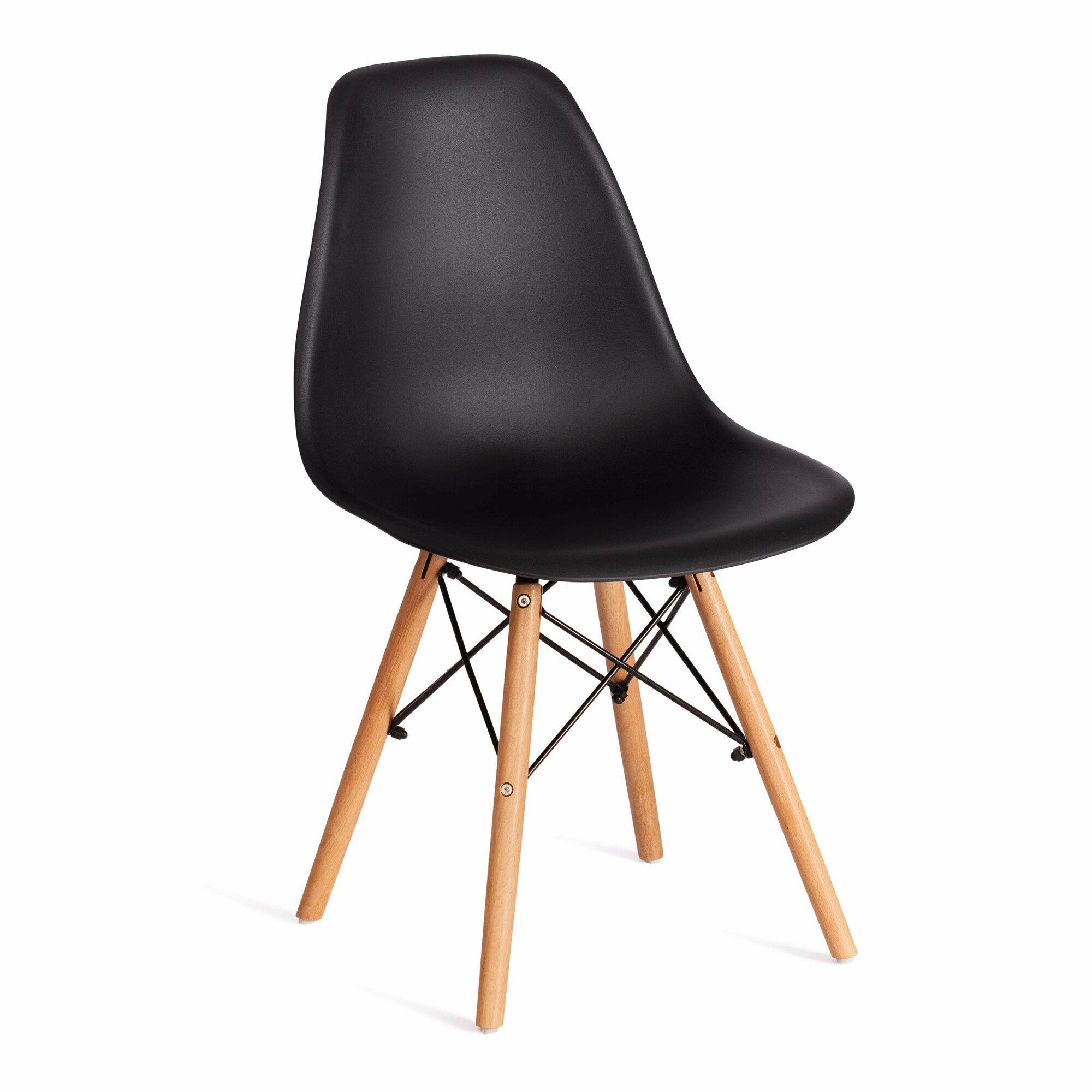 Стул для кухни TetChair CINDY (EAMES) (mod. 1801), пластик, дерево, черный, 1 шт.