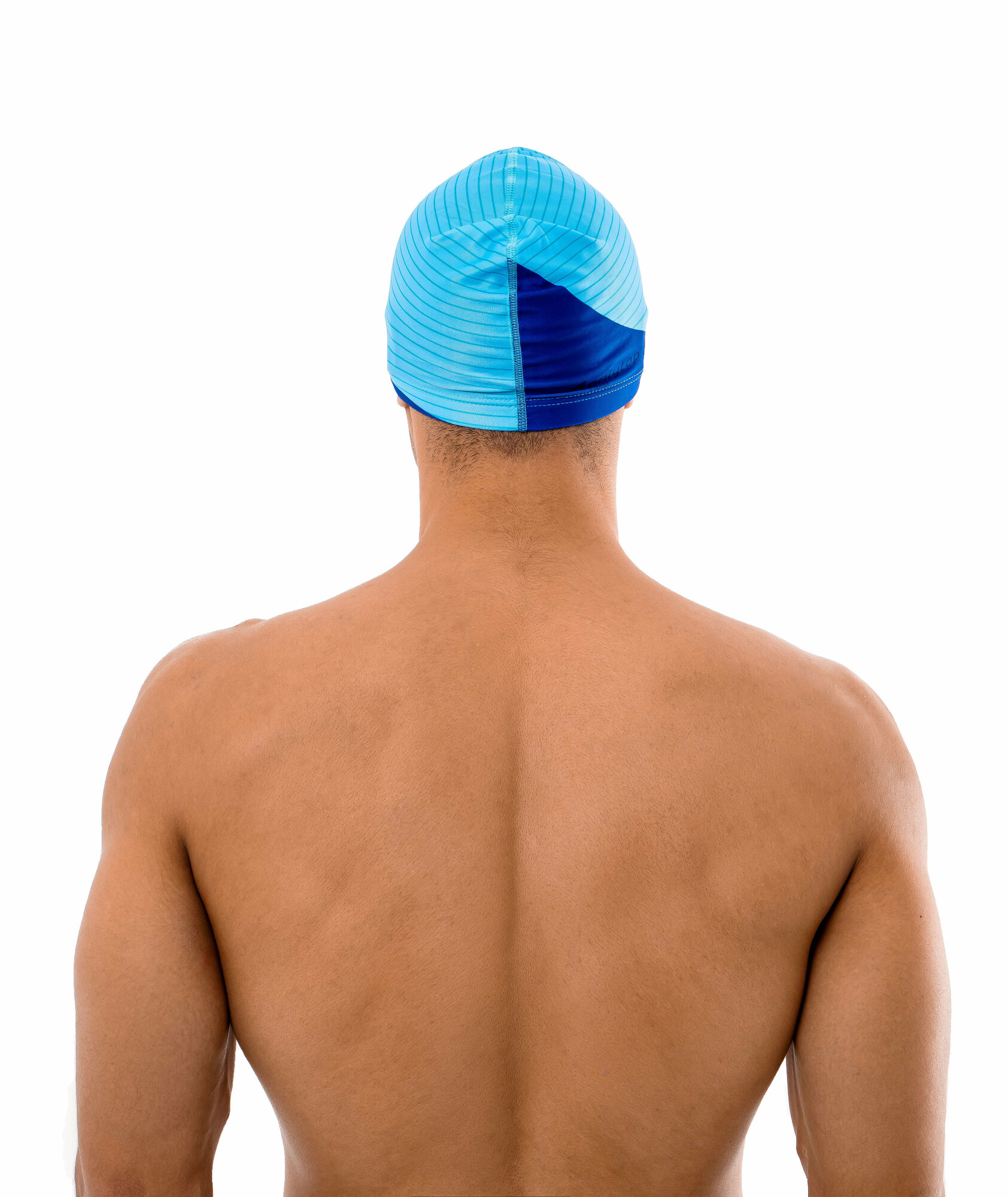 Шапочка ONLYTOP, для плавания, взрослая, тканевая, обхват 54-60 см, цвет голубой, синий