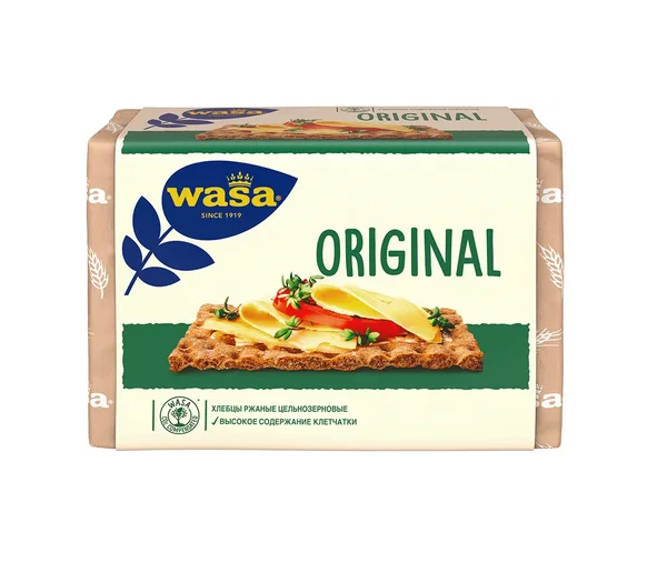 Хлебцы ржаные цельнозерновые Wasa Original, 275 г