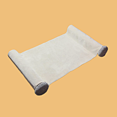 Изображение товара Гамак настенный для кошек Моя Котя, текстильный со съемным чехлом, светло-серый