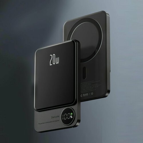 Внешний аккумулятор на 5000 mah Power Bank MagSafe Space Grey