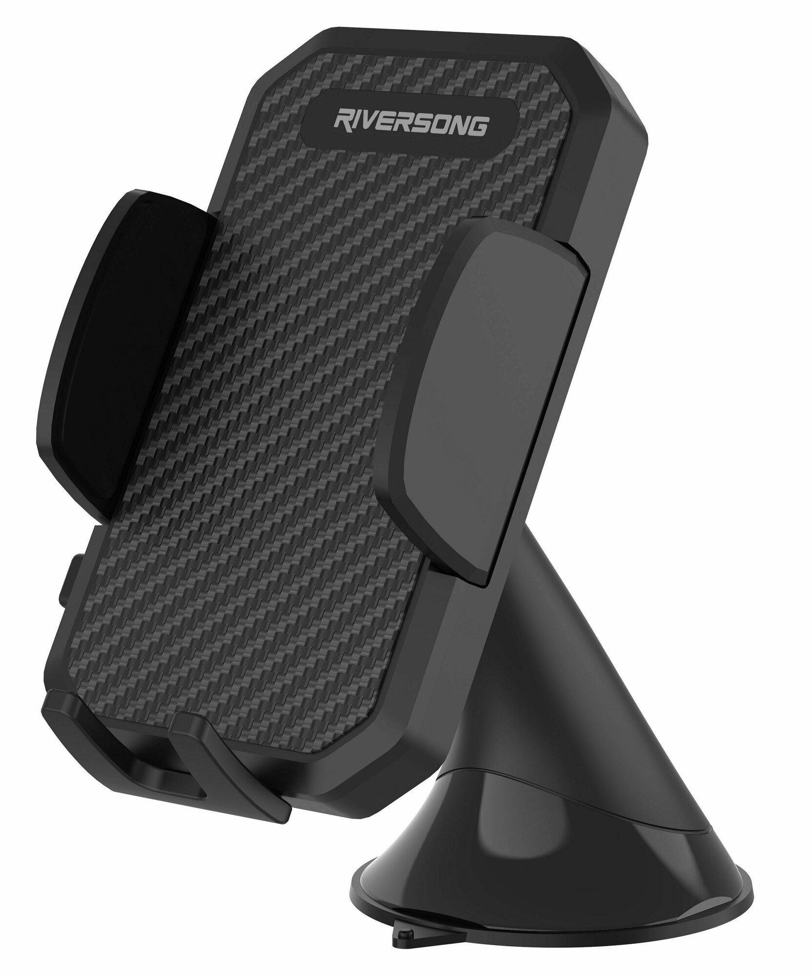 Держатель для смартфона в автомобиль на присоске Riversong Flexiclip 02, черный — фото 1