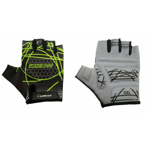 фото Перчатки lorak, размер xxl, зеленый, черный