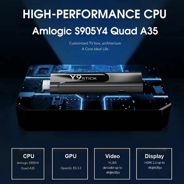 Смарт ТВ-приставка с Android TV 11 с Dolby Audio/ 2+16G/Google Play/AMLOGIC S905Y4 — фото 7