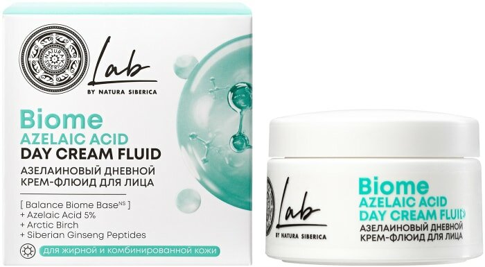 Крем для лица Natura Siberica Lab biome azelaic acid азелаиновый дневной 50мл