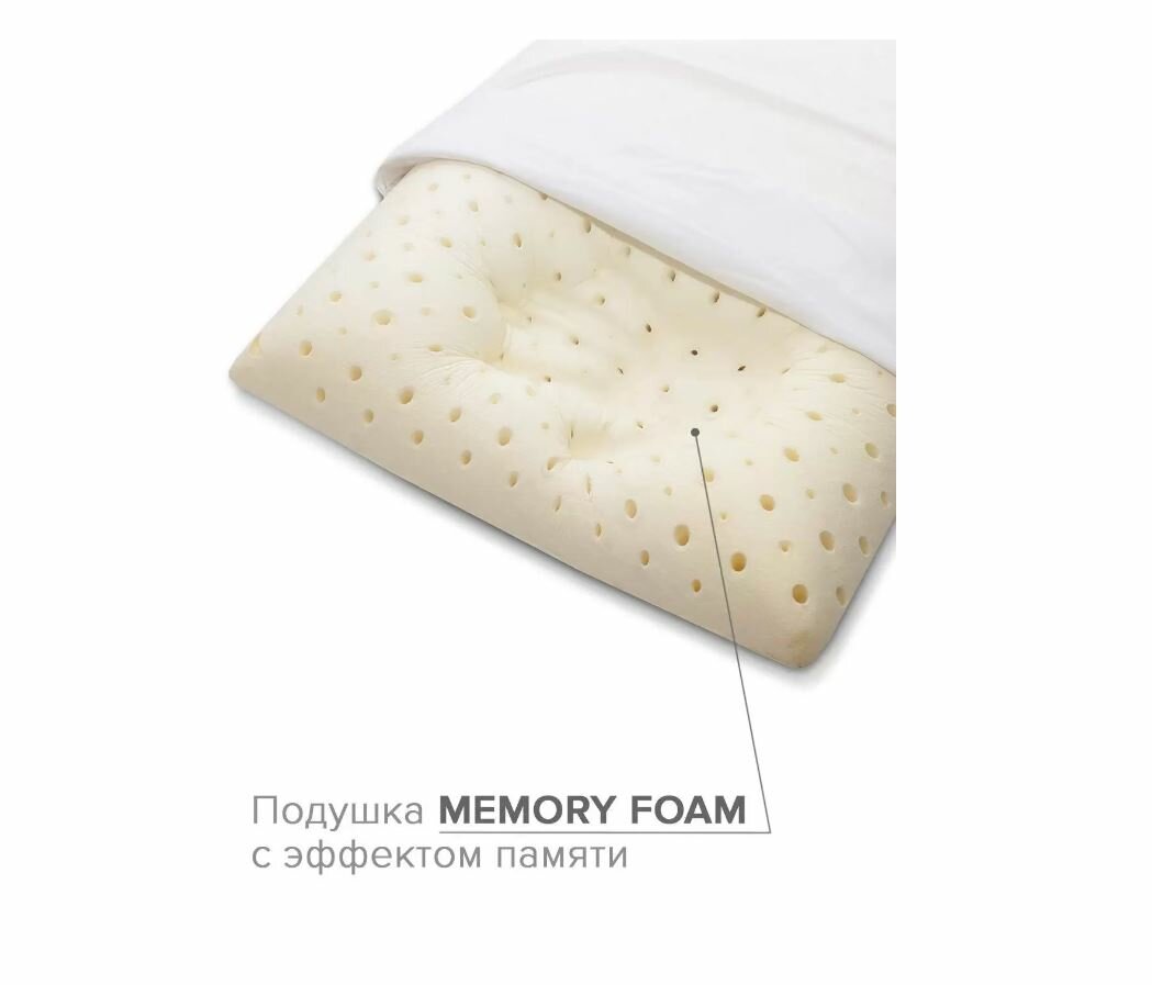 Ортопедическая Подушка Подушка Ambesonne ортопедическая Memory Foam, 40 х 60 см, высота 13 см