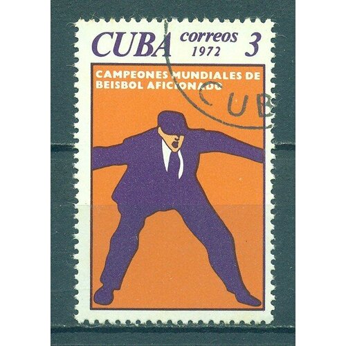 Почтовые марки Куба 1972г. Чемпионы мира по любительскому бейсболу 1972 года, Куба Спорт, Бейсбол U почтовые марки куба 1972г чемпионы мира по любительскому бейсболу 1972 года куба спорт бейсбол u