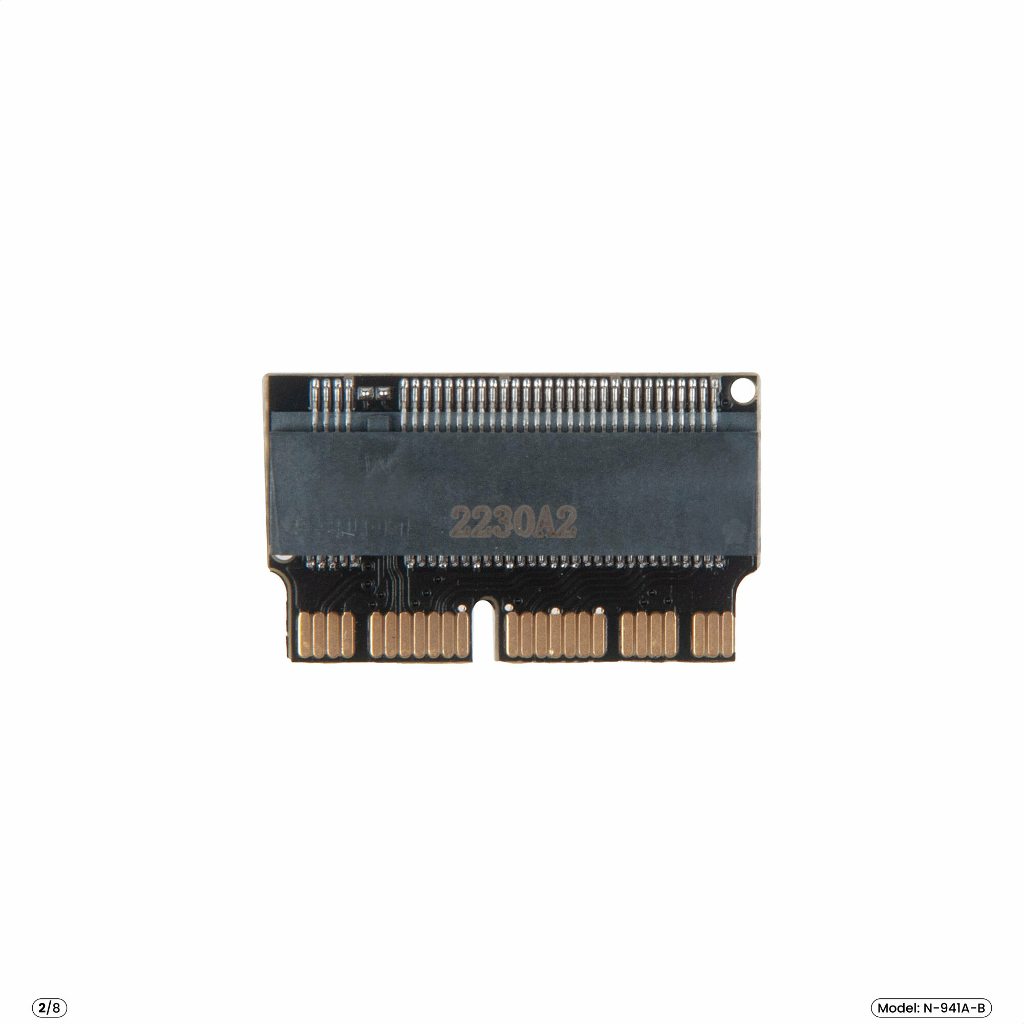 Адаптер-переходник для SSD M.2 2280 PCI-E NVMe в разъем 12+16 pin MacBook Air 11/13", Pro Retina 13/15", iMac 21.5/27", Mac Pro, 2013-2019, N-941A-B — фото 2