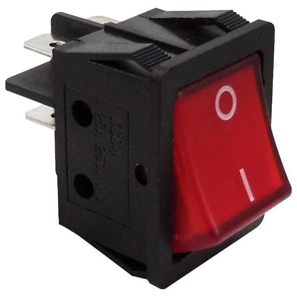 Двухплюсный клавишный выключатель QY604-201 KCD4-W номинальный ток 16A/250В АС неоновая подсветка