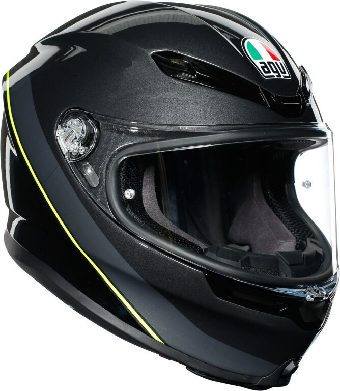 AGV Шлем K-6 MULTI Minimal Gunmetal/Black/Yellow-Fluo S