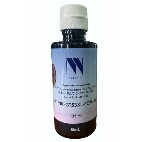 Картридж NV-Print NV-INK-GT53XL-PGM-Bk (Чернила) чернила для hp gt53 на принтер hp ink tank 415 315 410 515 419 115 319 310 118 116 deskjet gt5820 gt5810 smart tank 720 536 и др краска для заправки струйного принтера