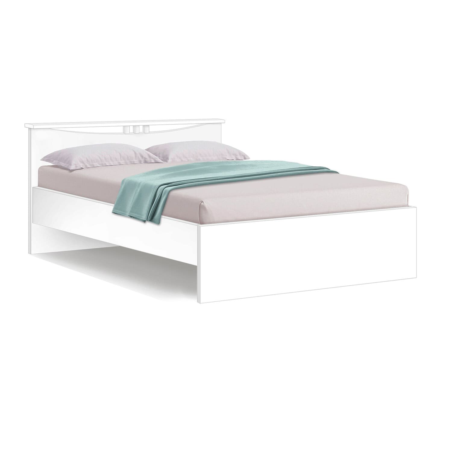 Кровать Боровичи-мебель Мелисса 1400 Белый 00179