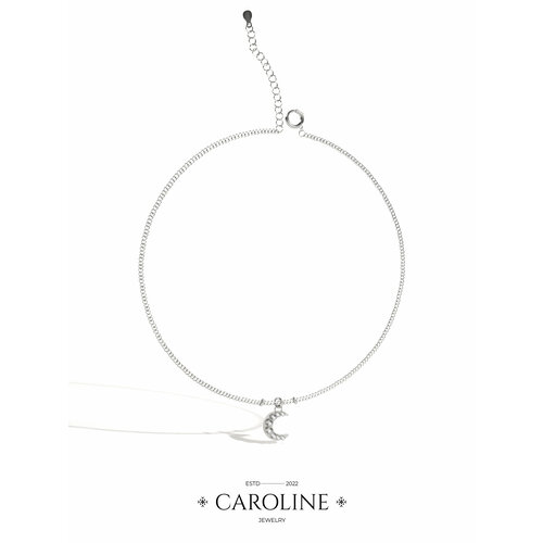 фото Браслет-цепочка caroline jewelry, размер 15 см., серебряный