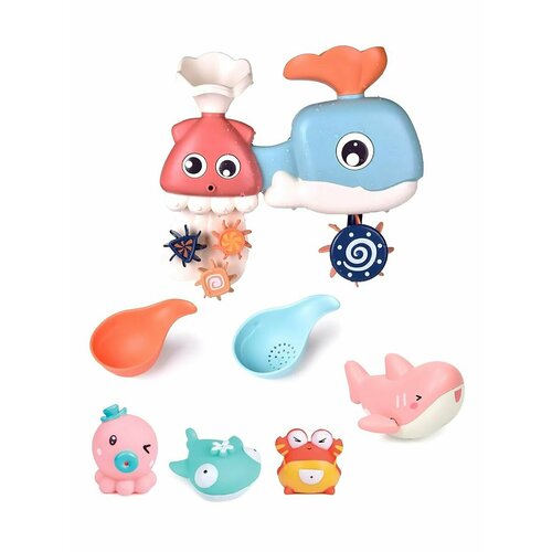 Набор для купания Кит на присосках (7 предметов) Bath Toys, TL851