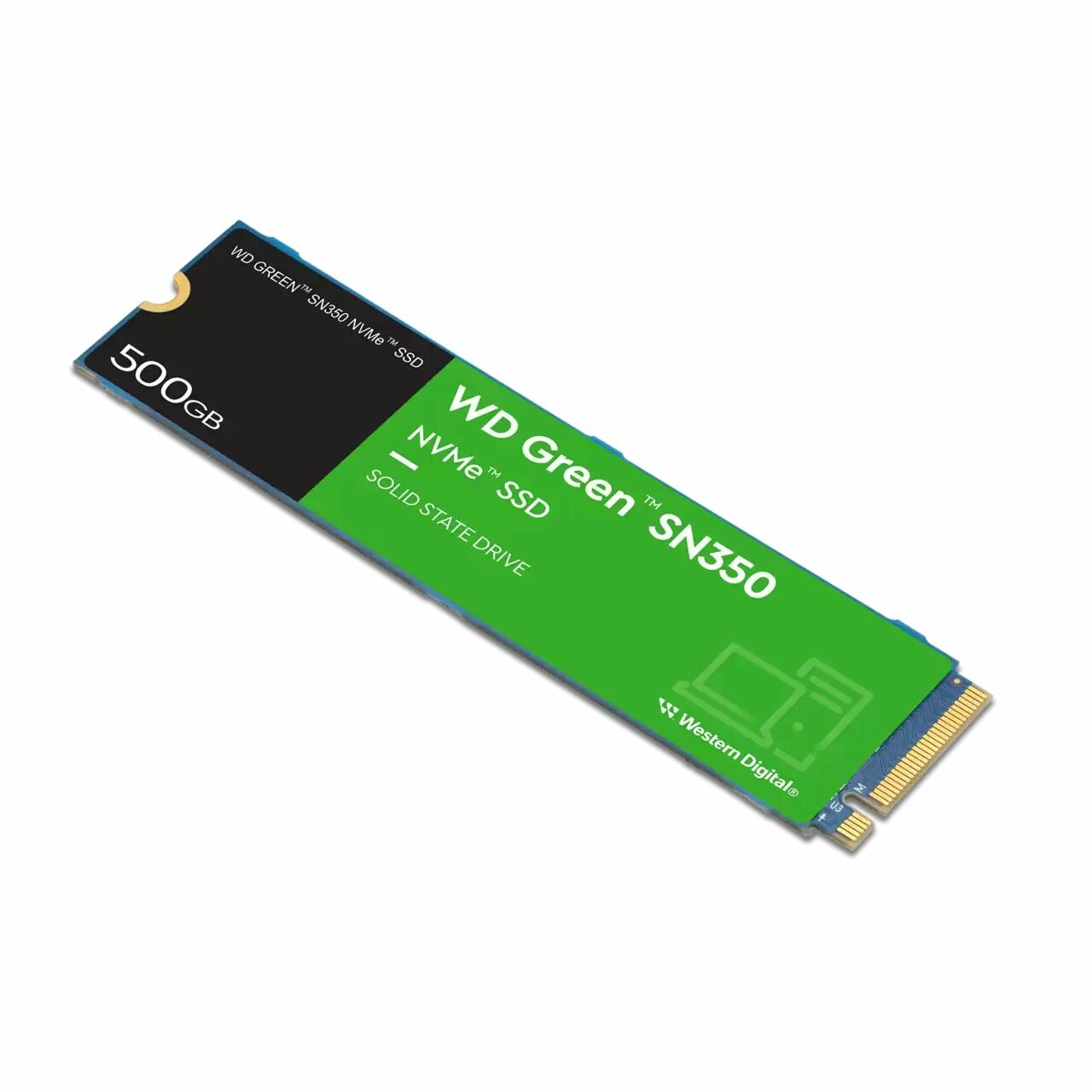 Накопитель SSD M.2 2280 Western Digital WD Green SN350 NVMe 500GB PCIe 3.0 x4 3D TLC 2400/1500MB/s IOPS 300K/300K TBW 60 DWPD 0.3 - фото №4