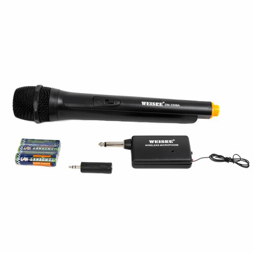 Беспроводной микрофон динамический Weisre 3308А с приемником радиомикрофон беспроводной 1377₽