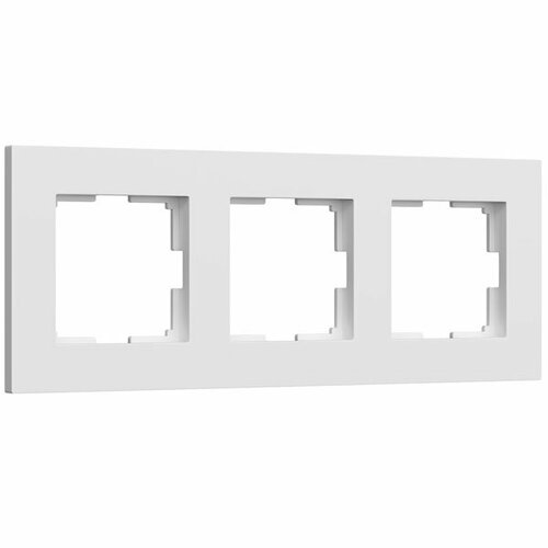 Рамка пластик 3 поста WERKEL Slab W0032961 белый матовый