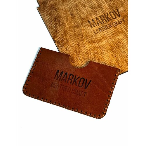 фото Кредитница kardholder_3855(1), матовая, гладкая, коричневый markov leather craft