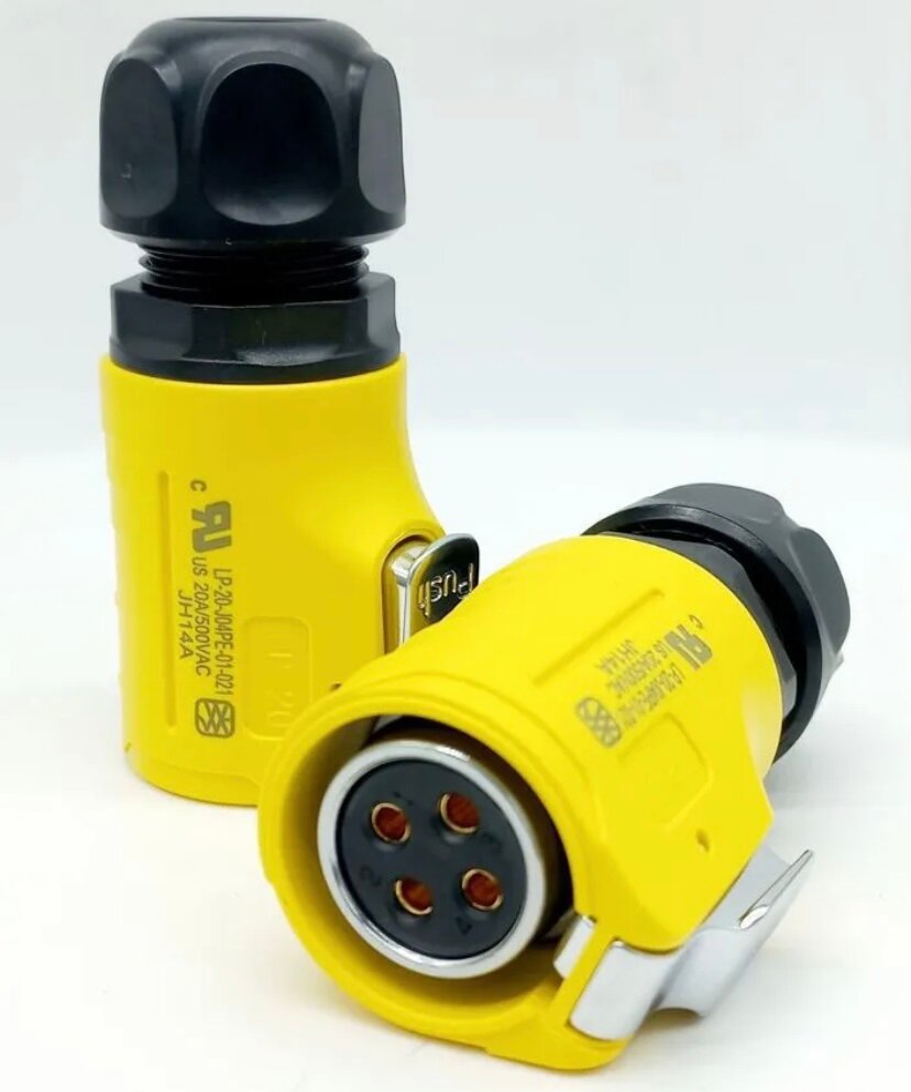 фото Вилка CNLINKO LP20 4pin 20А водонепроницаемая разъем IP67