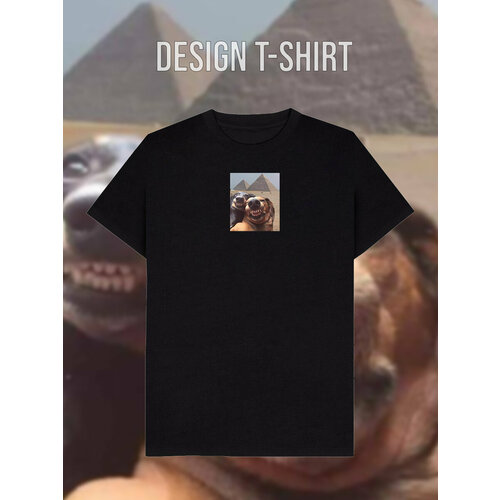 фото Футболка, размер 56, черный design t-shirt