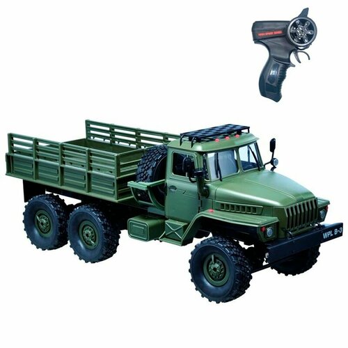 Радиоуправляемая машина WPL Советский военный грузовик Урал без кузова 1:16 4WD 2.4G - WPLB-36-7