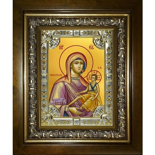 Икона Кипрская Божия Матерь в деревянном киоте икона кипрская божия матерь размер 40x60