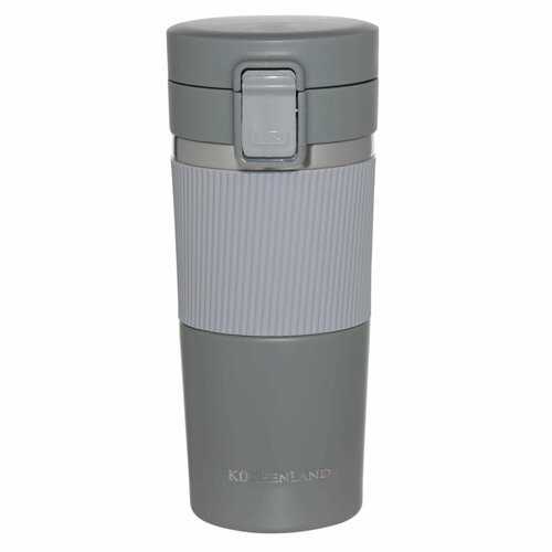 Термокружка 400 мл с зарфом стальпластик серая Voyage new 1790₽