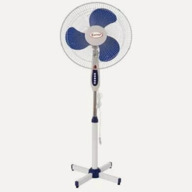 Изображение товара Вентилятор напольный Умница модель BH-16 бело-синий цвет