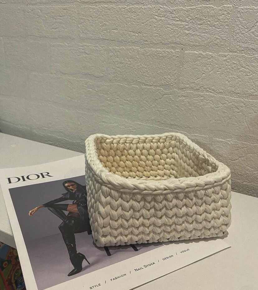 фото Набор квадратных корзин набор органайзеров для хранения подарок на новый год