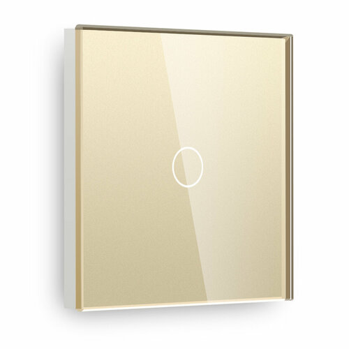 Сенсорный выключатель диммер 1 клавиша 1 пост, (1G) стекло 86х86мм, цвет золотой