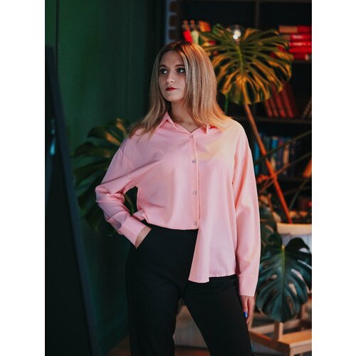 Блуза , размер Единый, розовый